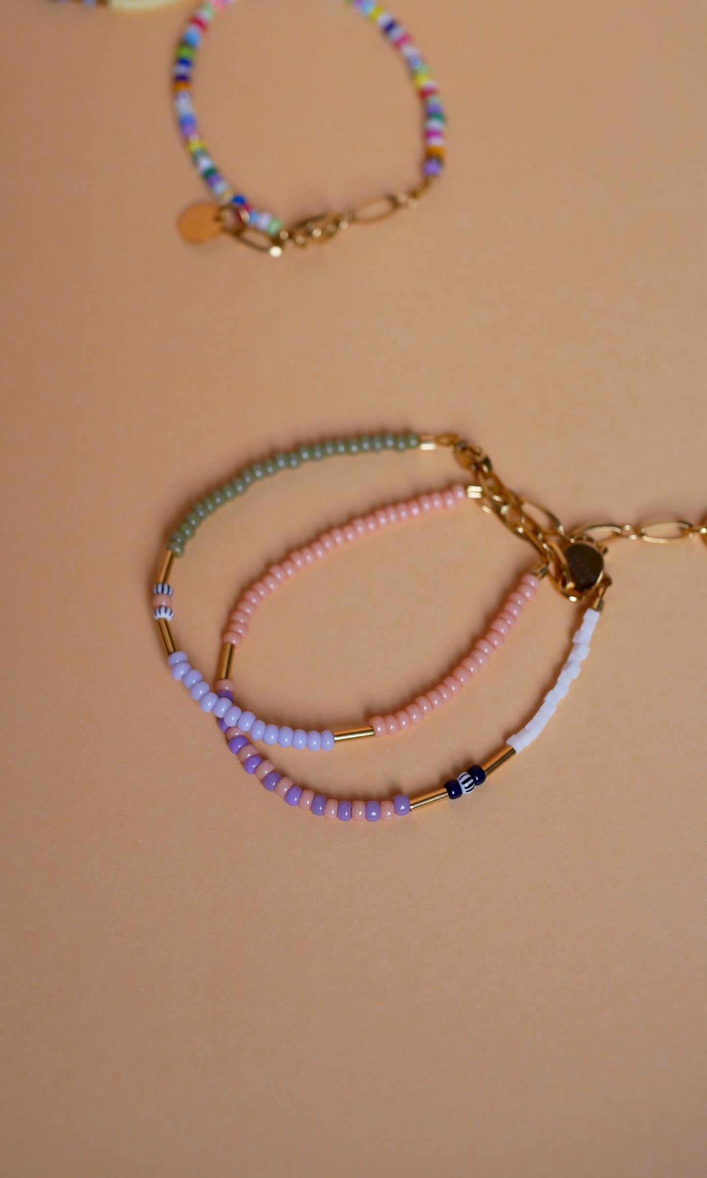Armband olive-peach #gold