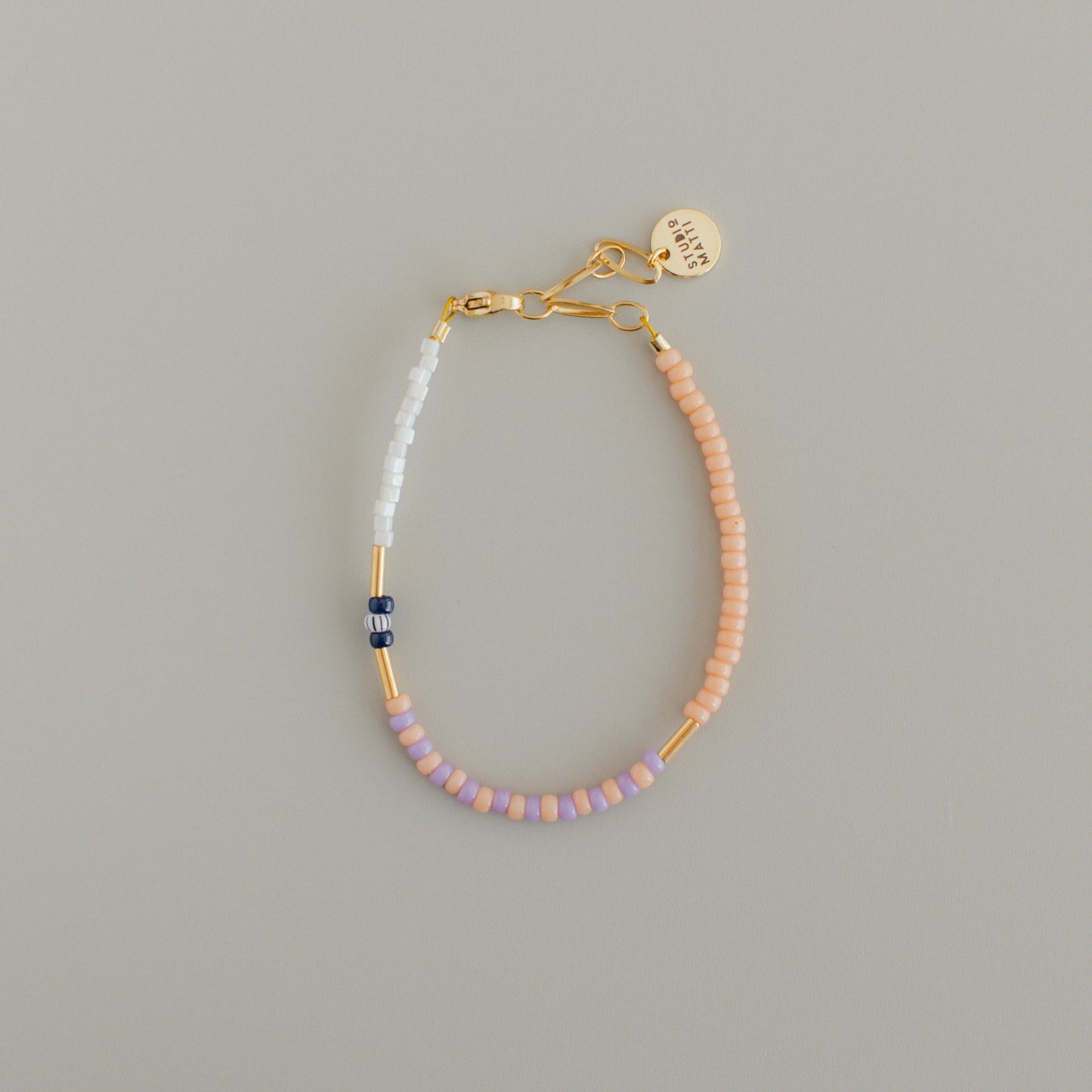 Armband lila-dunkelblau #gold