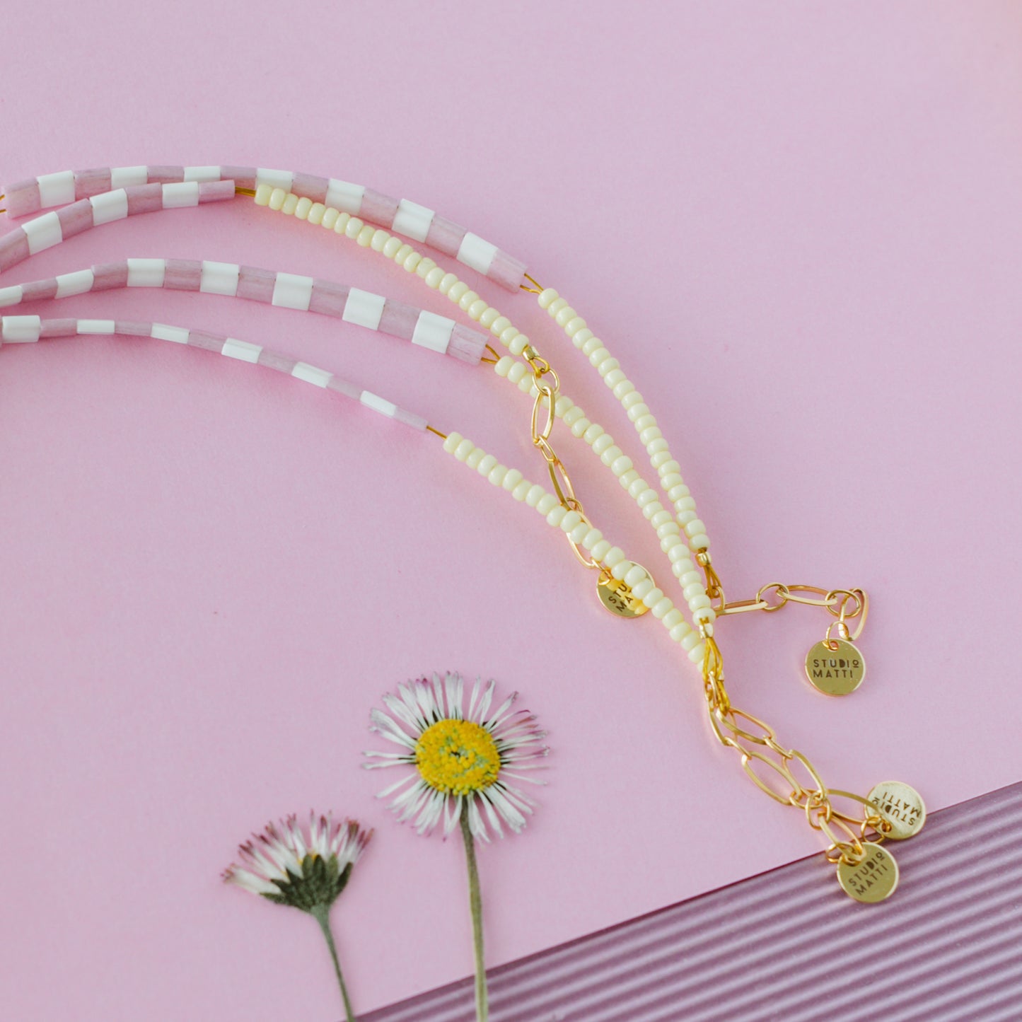 Armband Ringel rosé-hellgelb #gold