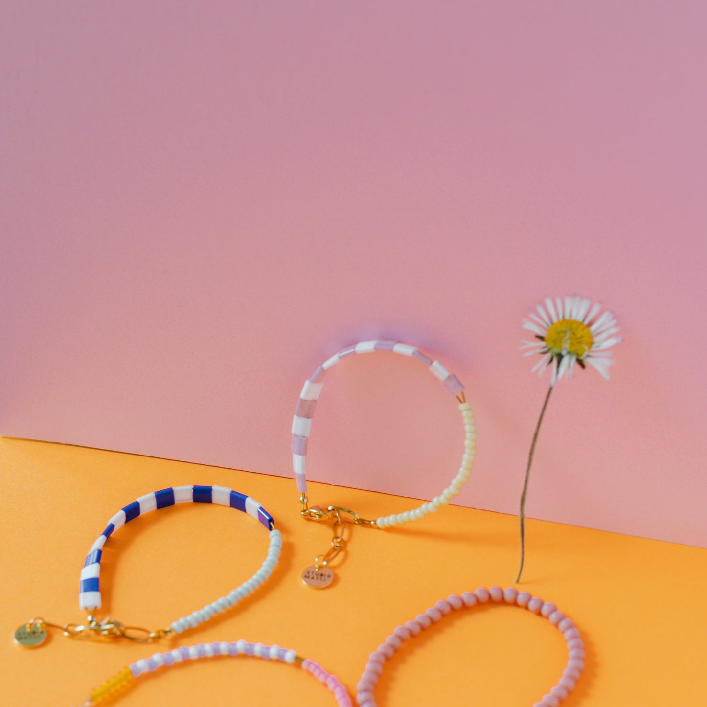 Armband Ringel rosé-hellgelb #gold