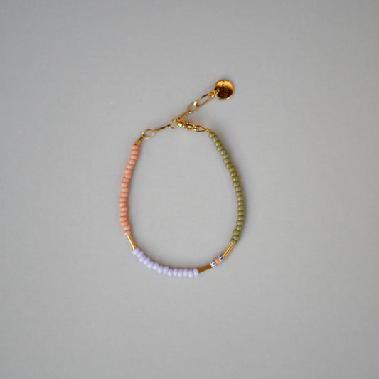 Armband olive-peach #gold